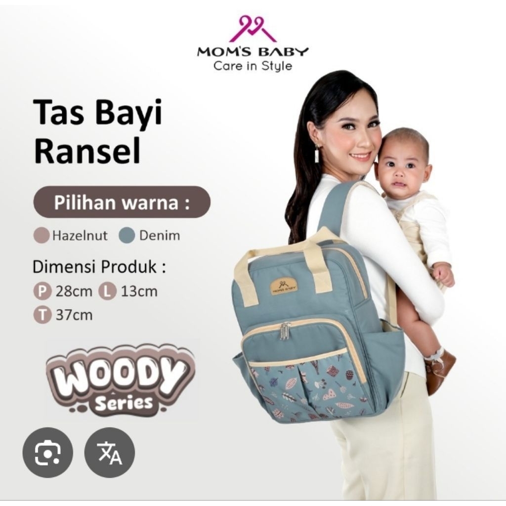 Tas Bayi Ransel Woody Series Moms Baby