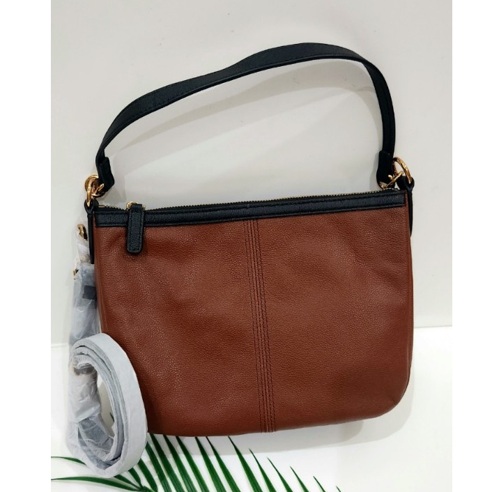 Tas Wanita Branded Fossill Jolie Crossbody Brown Black 28 x 20 cm 100% Original