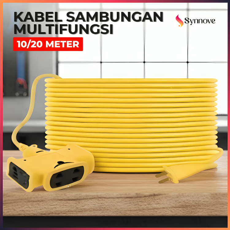 Sambungan Kabel Listrik 10M -20M Multifungsi Penyambung Kabel Listrik Colokan Kabel Roll Listrik Kab