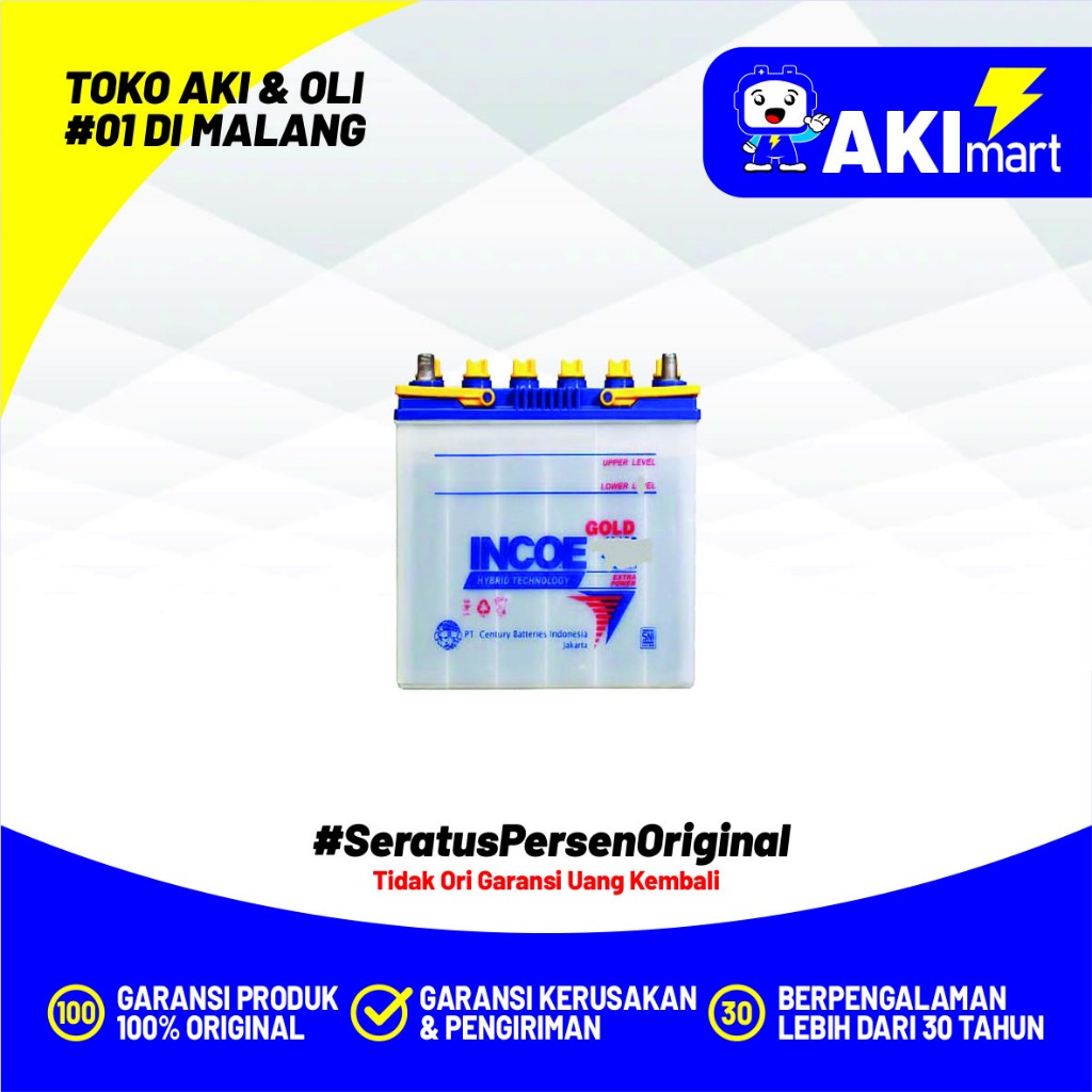Aki Incoe Gold N50zl Aki mobil hybrid, 12 V 60 Ah