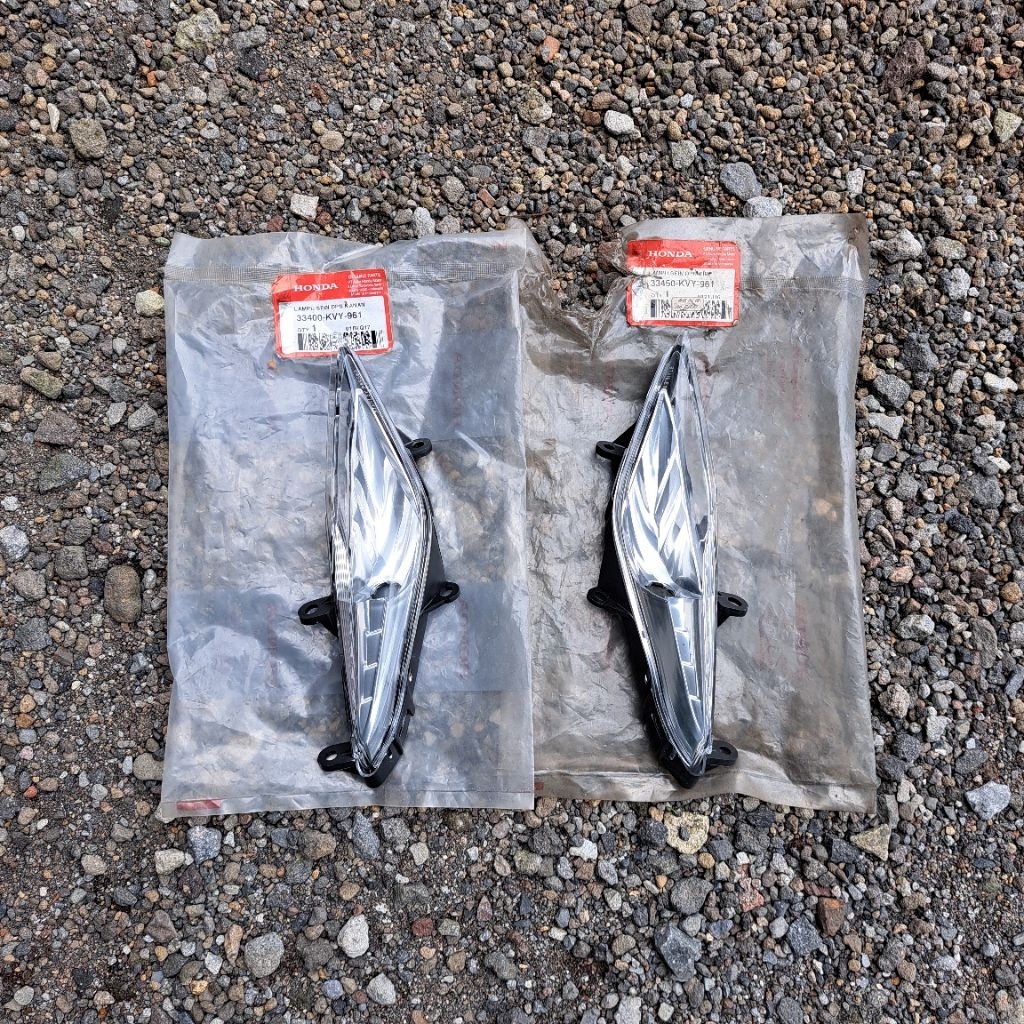 Riting depan kumplit Sein assy honda beat karbu R L Original AHM Astra honda motor