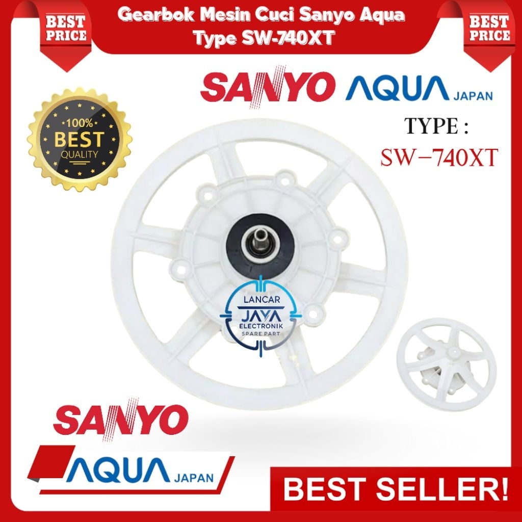 GEARBOX MESIN CUCI SANYO AQUA 2 TABUNG TYPE SW-740XT AS KOTAK PULLY LEBAR