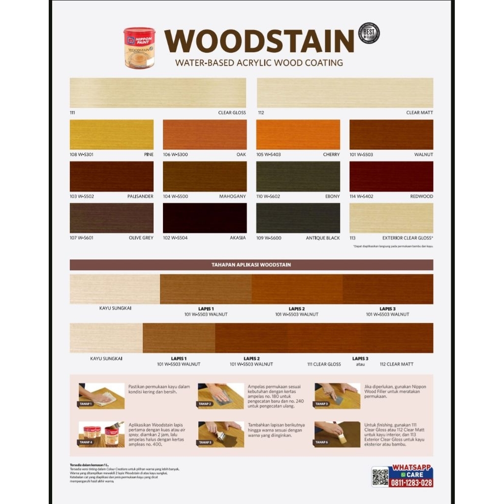 Politur Kayu Woodstain Nippon Paint