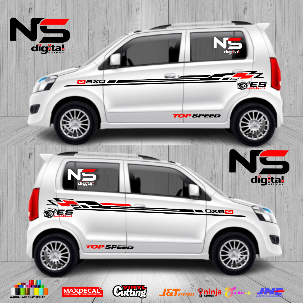 Stiker Cutting Mobil wagon r Lis  Variasi Brio Datsun Jazz Yaris Wagon Picanto Etios Terbaru