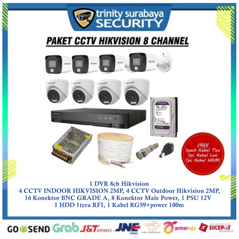 Paket CCTV 8ch HIKVISION
