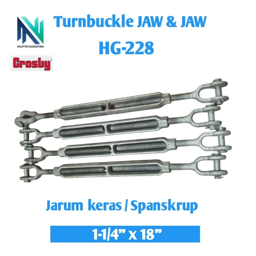 Turnbuckle Jaw & Jaw HG228 1-1/4" x 18" CROSBY Original