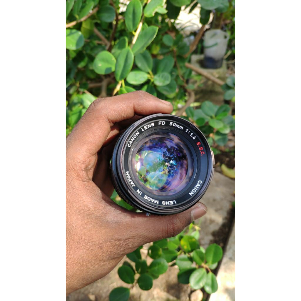 lensa manual canon fd 50mm f1.4 ssc