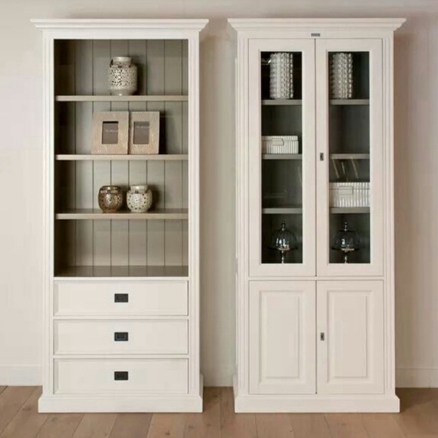 LEMARI HIAS DUCO PUTIH - KAYU MAHONI TUA