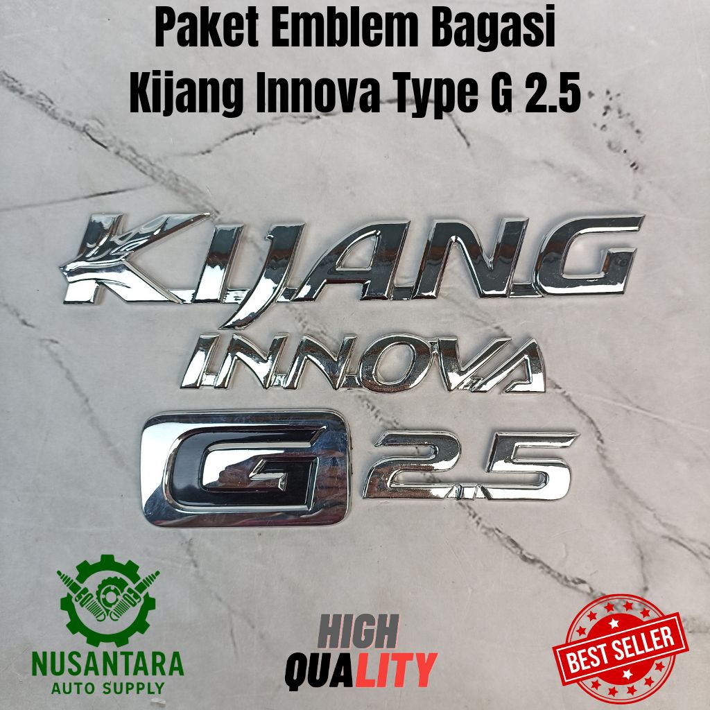 Paket Emblem Bagasi Kijang Innova (2005-2015) Type G 2.5