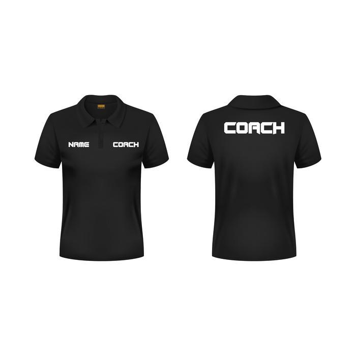 Kaos Polo Shirt Tshirt Baju Kerah Distro inisial Free nama kamu Coach Pelatih Olahraga sablon bordir