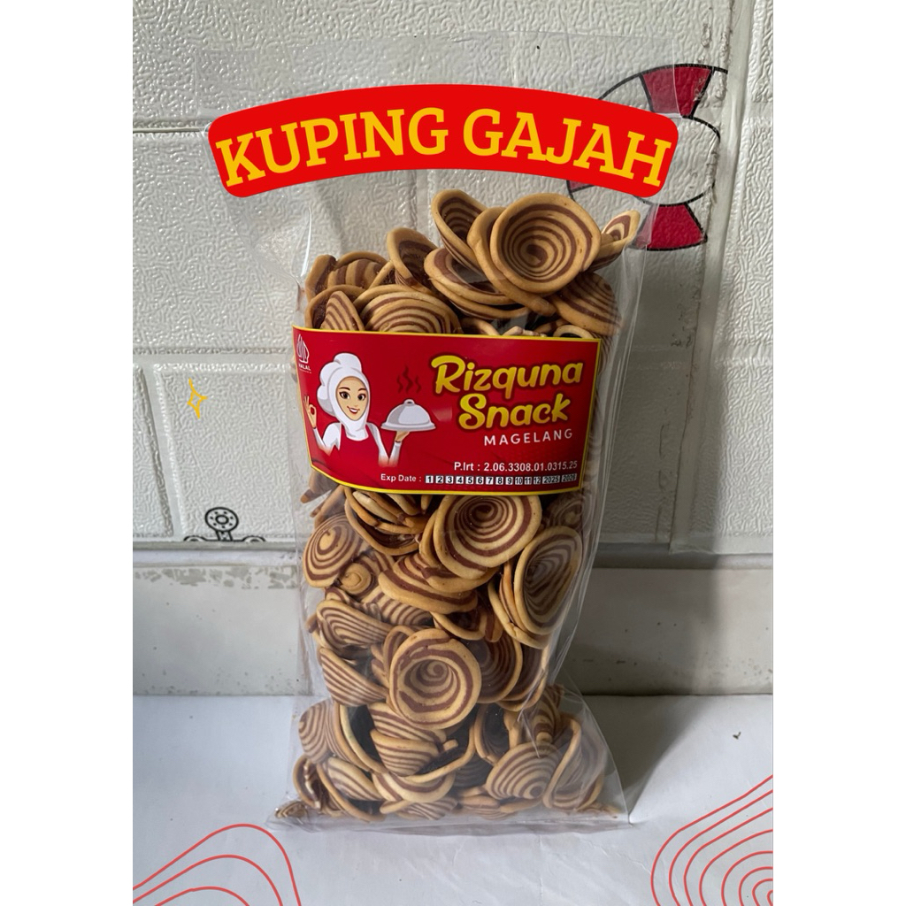 KUPING GAJAH MANIS RENYAH LEZAT 250gr OLEH-OLEH KHAS MAGELANG RIZQUNA MAGELANG