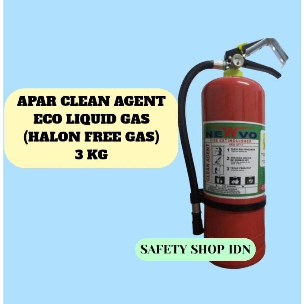 APAR 3 kg 3.5 kg 4 kg Clean Agent Eco Liquid Gas (Hallon) AF11 / Tabung Pemadam Kebakaran 3 Kg Clean