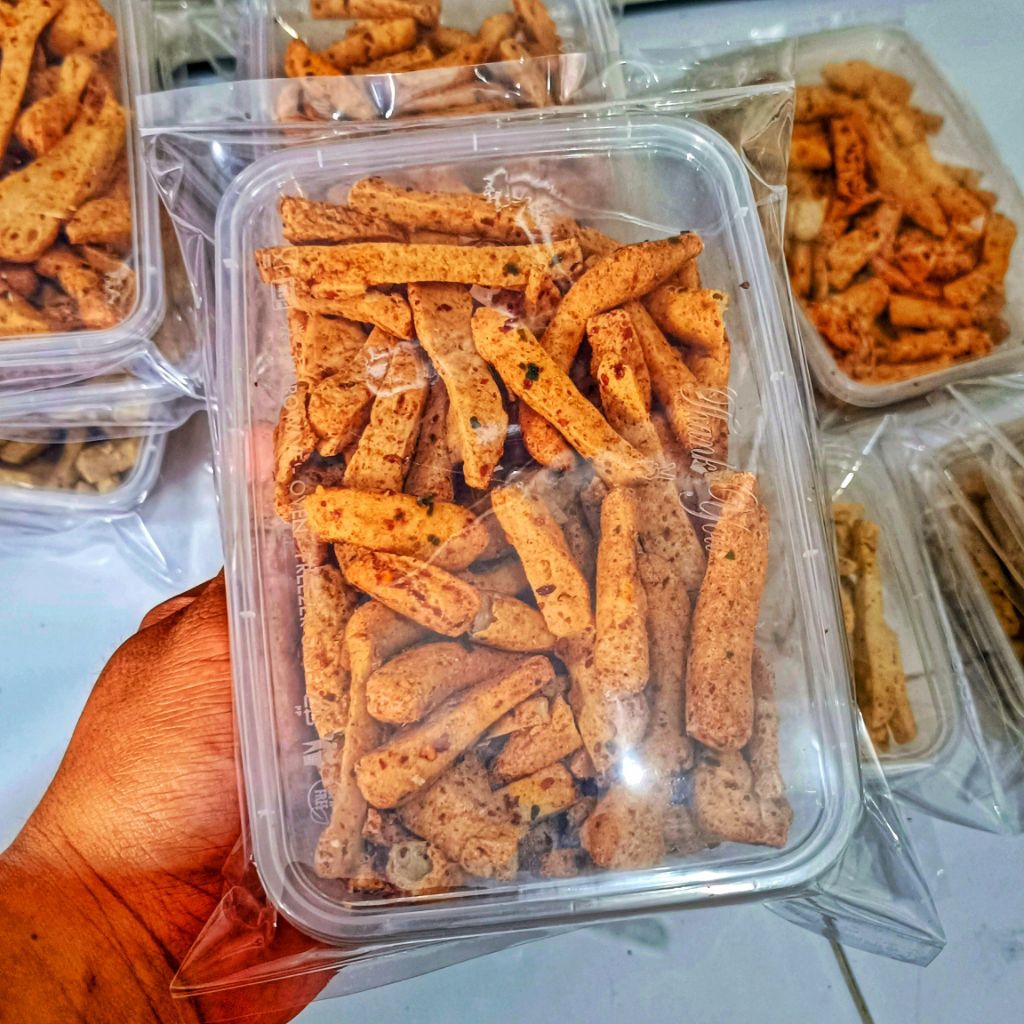 Basreng Stik Viral Baso Goreng Pedas Jeletot Daun Jeruk Box