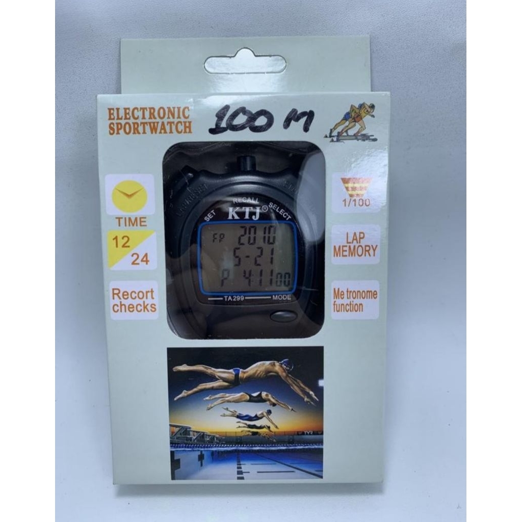 STOPWATCH DIGITAL 100 LAP MEMORIES FINISH / ALAT PENGUKUR WAKTU KTJ
