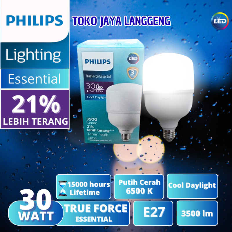 LAMPU PHILIPS LED CAPSULE 30W 30 WATT KAPSUL PHILIPS TRUE FORCE ESSENTIAL ASLI ORIGINAL