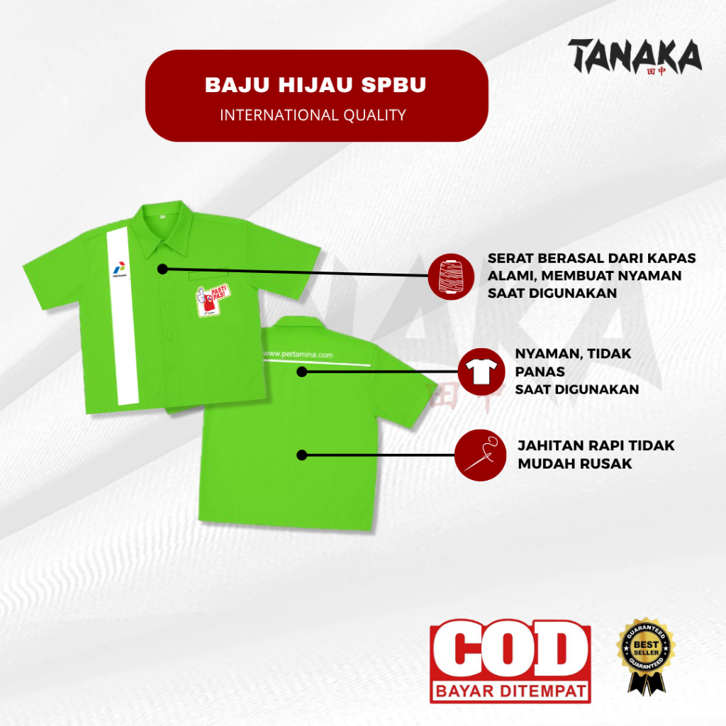 Baju Pertamina Hijau | Baju Spbu | Seragam Spbu Hijau | Seragam Pertamina