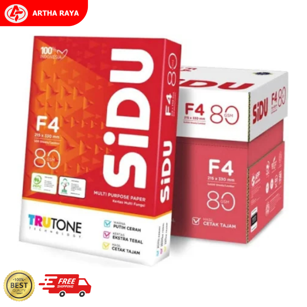 KERTAS SIDU F4 80 GRAM 1 DUS [5 RIM]