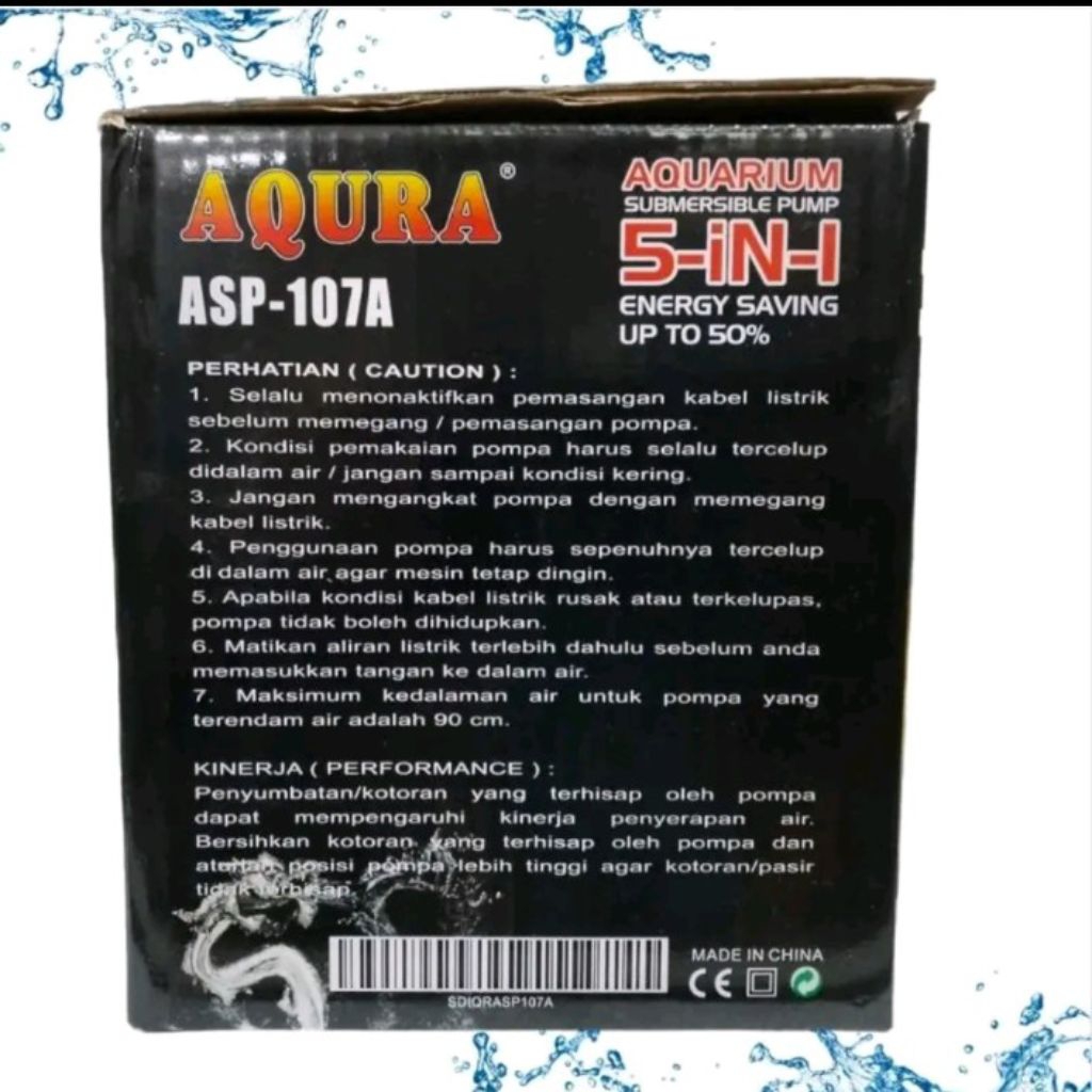 AQURA ASP 107A POMPA KOLAM SUBMERSIBLE PUMP