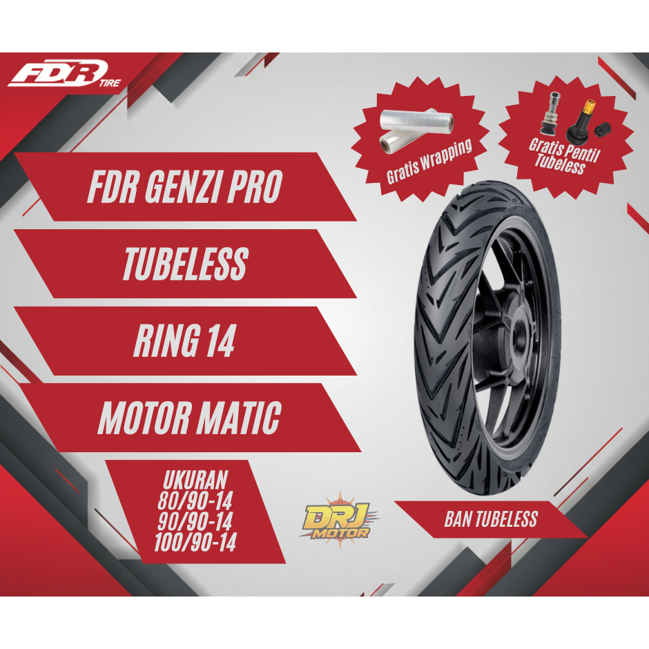 BAN TUBELESS FDR GENZI PRO RING 14 BAN MOTOR MATIC