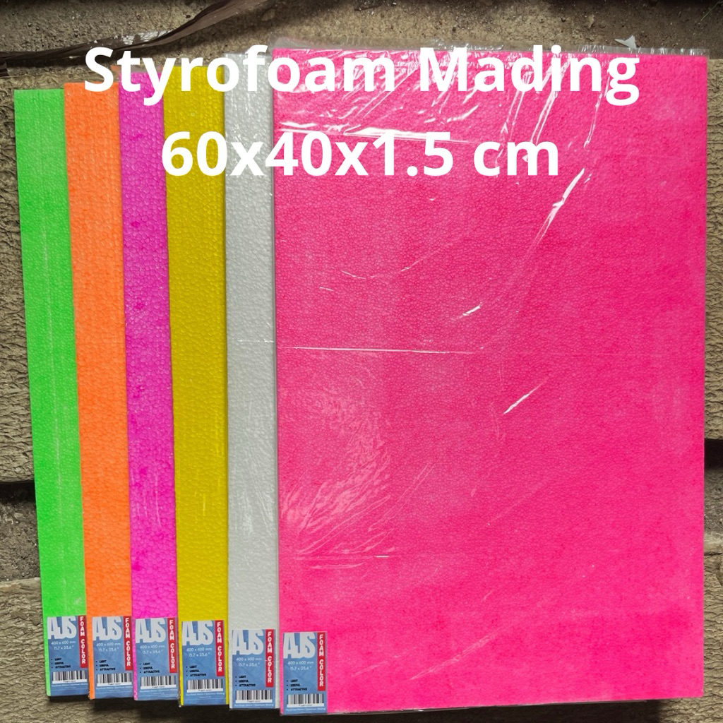 Styrofoam Mading | Ukuran 60x40x1.5 CM | Styrofoam Warna