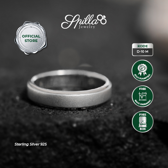 Spilla Jewelry D-10 Cincin Pria Perak (Silver 925) Free Ukiran
