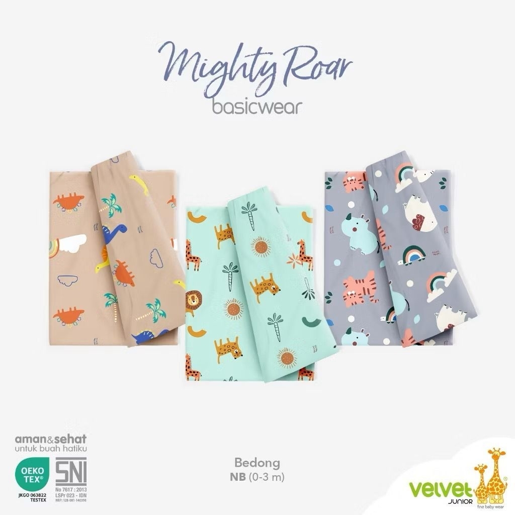 Bedong mix velvet junior ( satuan ) - bedong bayi
