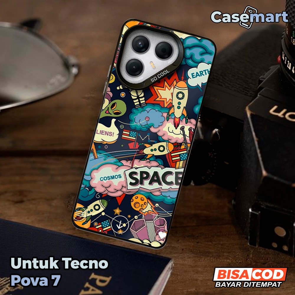 Case Tecno POVA 7 Casemart [AST2] Case So Cool Premium Matte Softcase IMD Hybrid Hologram Glossy