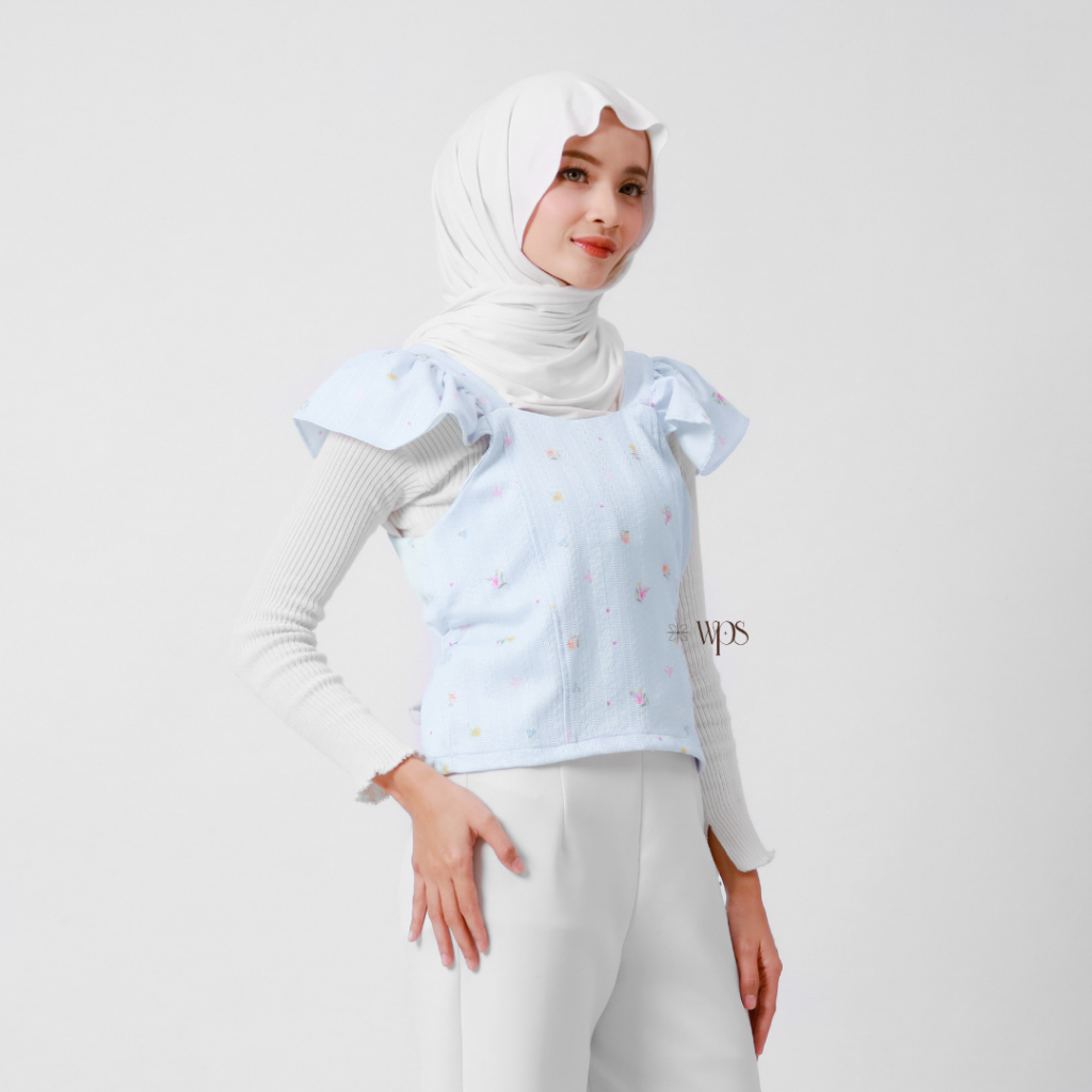 WPS - Seraphine Vest Koreanstyle Baju Atasan Wanita Kekinian Rompi Motif Hijab Friendly Baju Lebaran