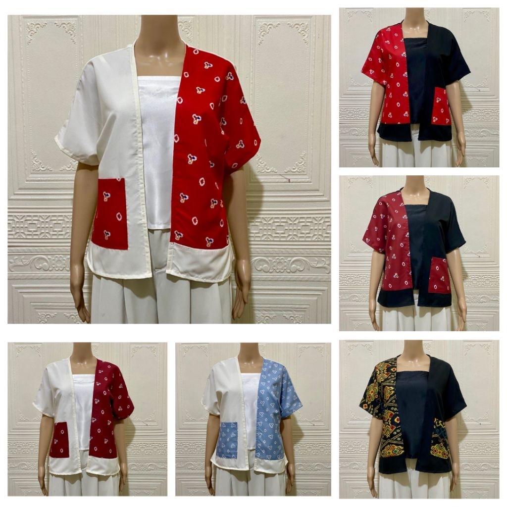 Outer batik kantor / batik formal / outer batik jumputan