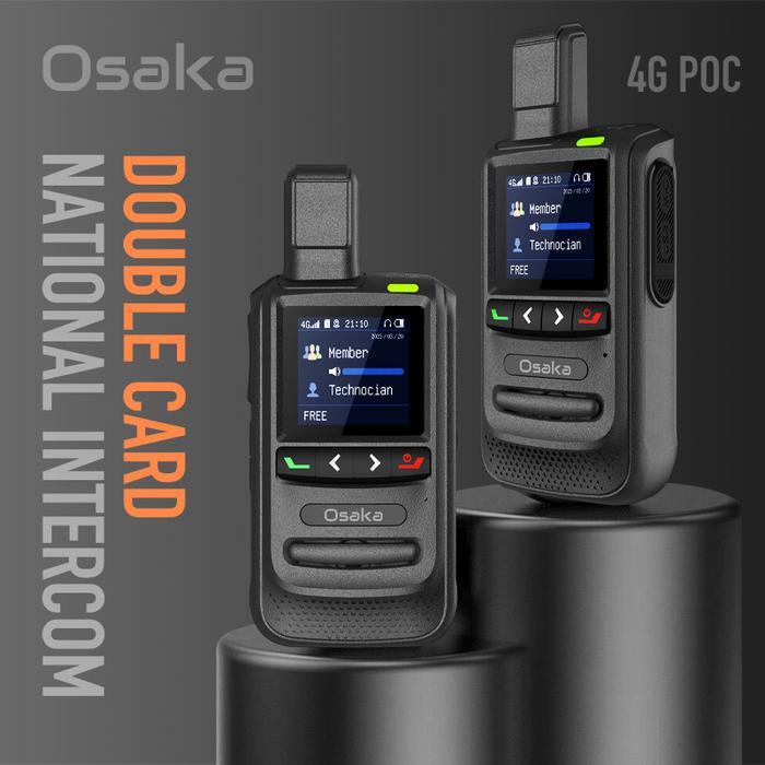 HT POC Mini Osaka 4G walkie ntalkie jangkauan 5000Km server gratis selamanya murah berkwalitas