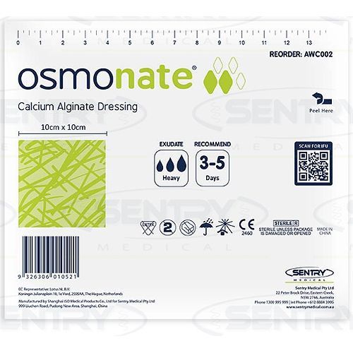 Osmonate Calcium Alginate Dressing 10cm x 10cm - Plester Luka Alginate