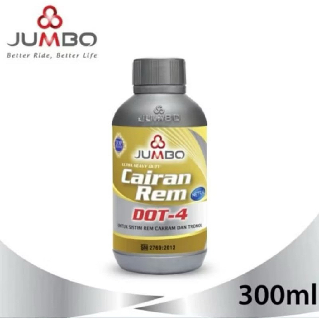 JUMBO Brake Fluid / Cairan / Minyak Rem Dot 4 / Dot4 Clear/Amber 300ml