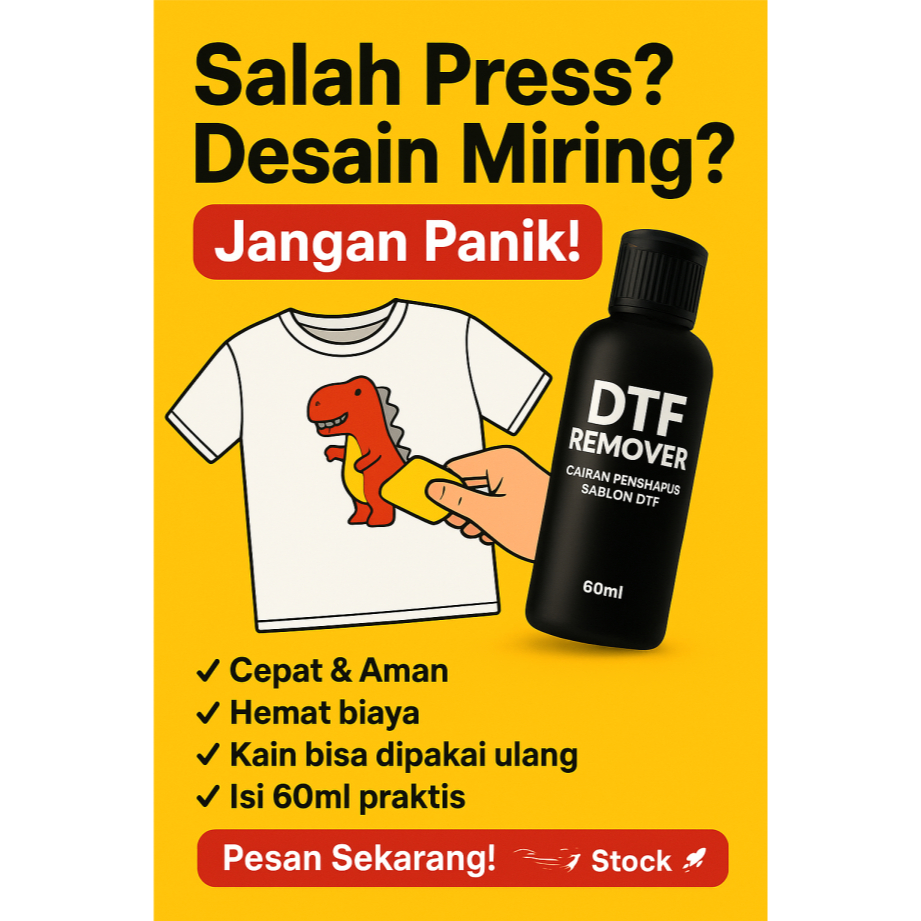 DTF Remover Pembersih Tinta DTF Ampuh / Penghilang Sablon DTF