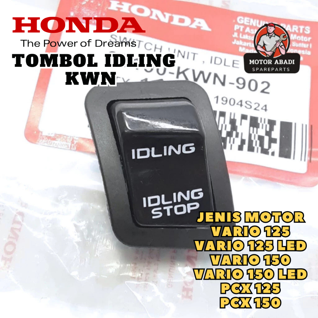35190-KWN-901 ORIGINAL Tombol ISS Idling Stop Vario 125 Old & LED VARIO 150 LED PCX 125 150
