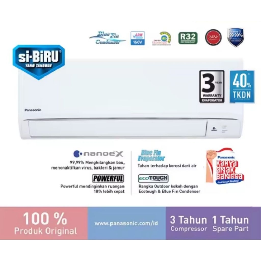 PANASONIC AC Standard Split 1/2 PK - CS/CU-PN5WKJ | PN5-WKJ