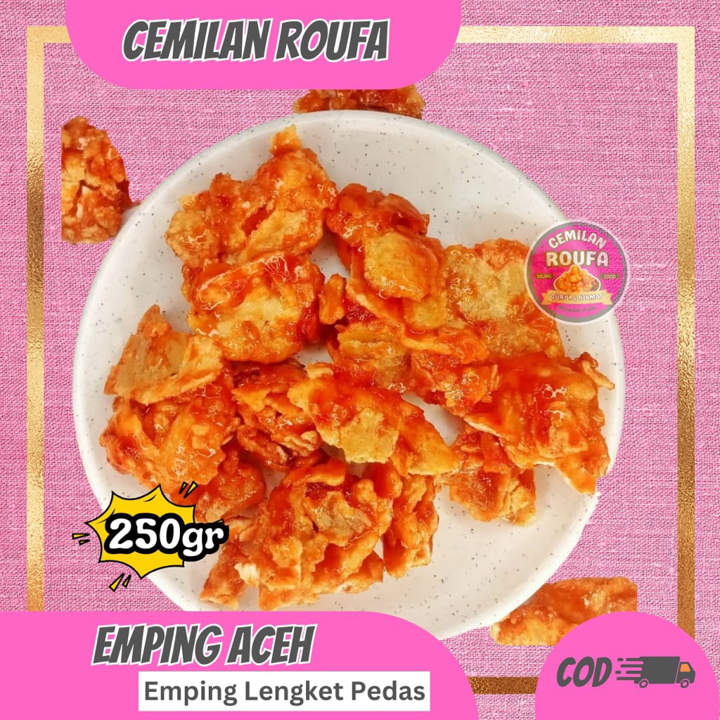 Emping Pedas Manis 250gram / Emping Aceh Pedas Manis