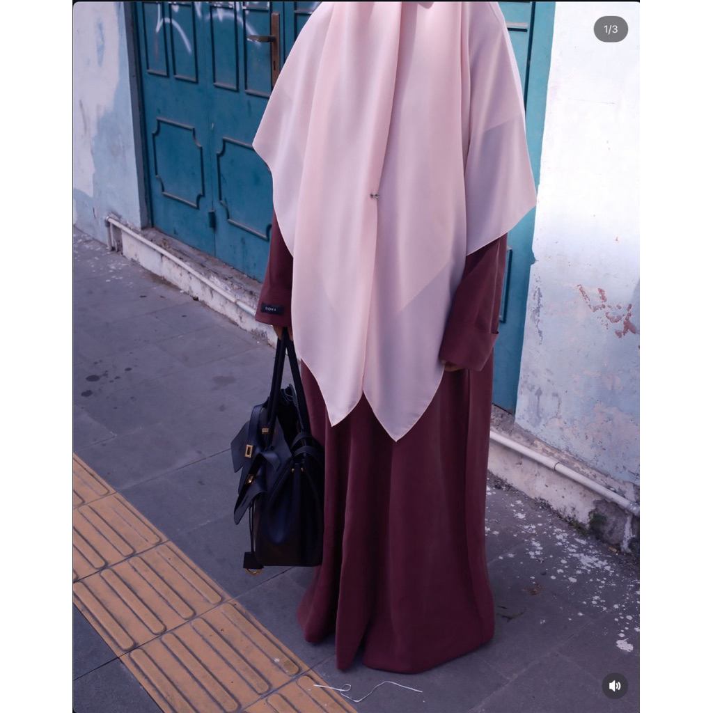 preloved gamis sidra foldress aubergine