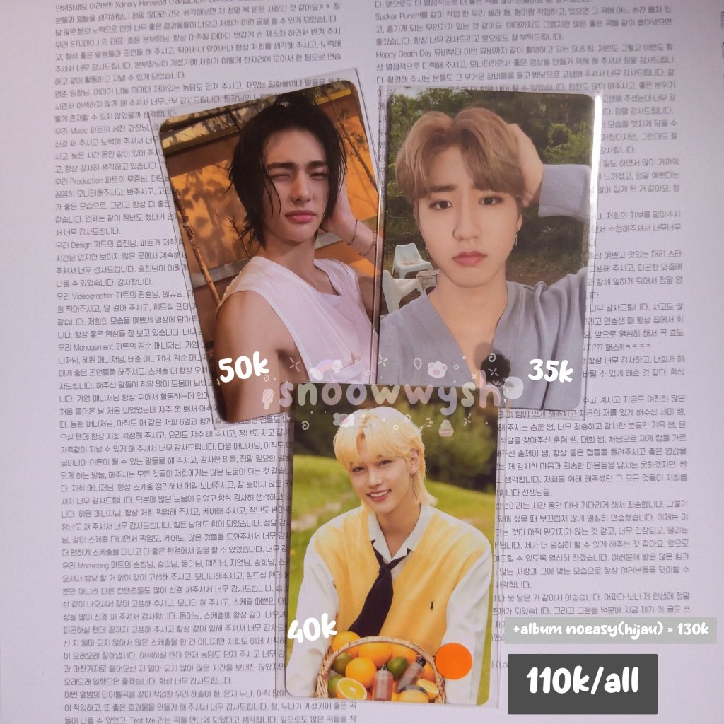 Photocard Stray Kids Han Hyunjin Lee Know Felix Nacific R1 Noeasy Maxident Cevel