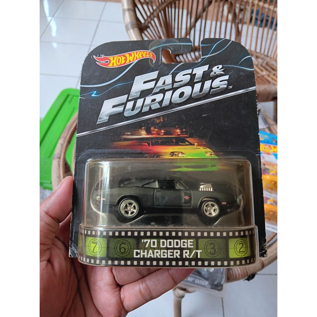 Hot wheels Fast furious 70 dodge charger retro card