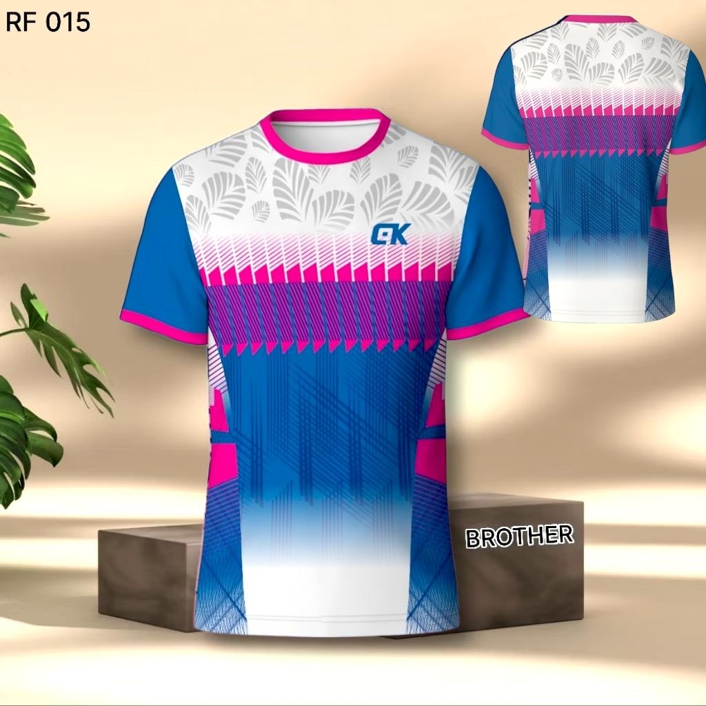 Jersey Baju 1 Set Stelan & Atasan Kaos Olahraga Volly Badmintoon Wanita//Baju Full Printing Set Paka