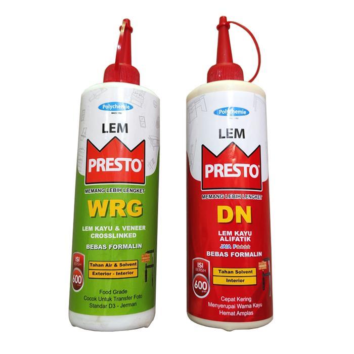 Lie1301 Presto Lem Putih Kayu Tahan Air WRG 600 gram Crosslink PVac Water Resistant Glue Kayu Tahan 
