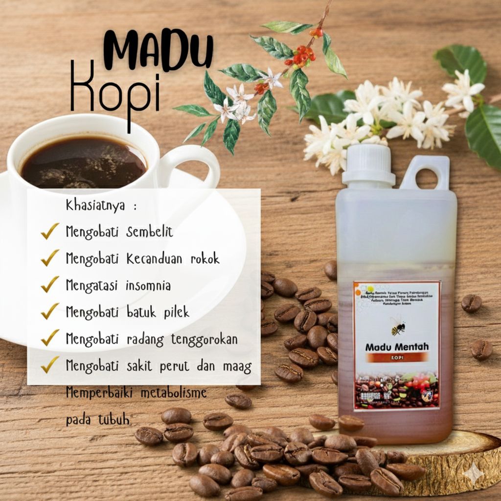 Madu Nextar Kopi 1kg Madu Mentah Madu Asli