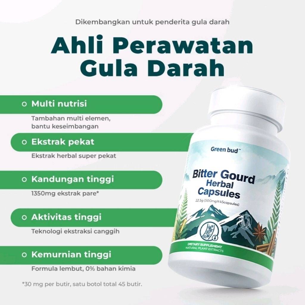 Green Bud Bitter Gourd – Kapsul Herbal untuk Gaya Hidup Sehat & Seimbang