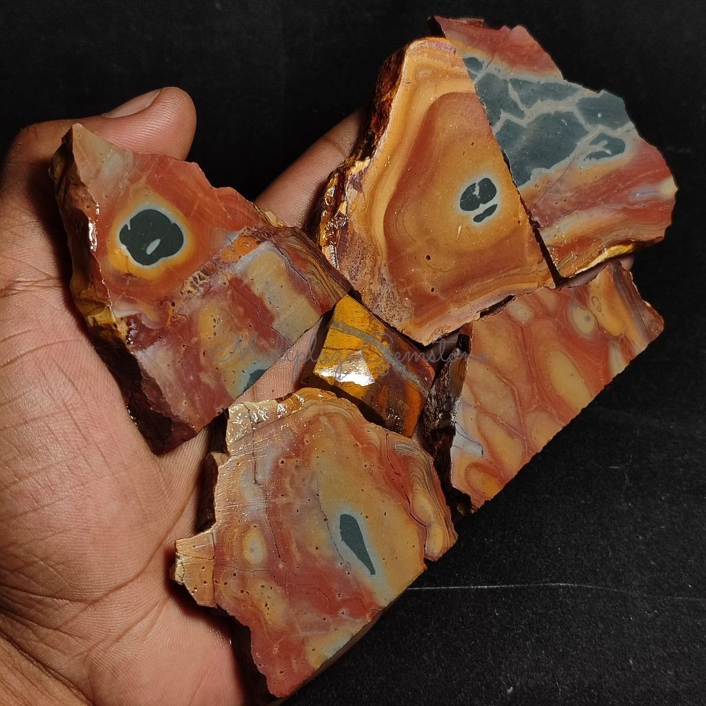 bahan batu jasper daud pancawarna asli alam langka / batu jasper daud pancawarna / batu jasper panca