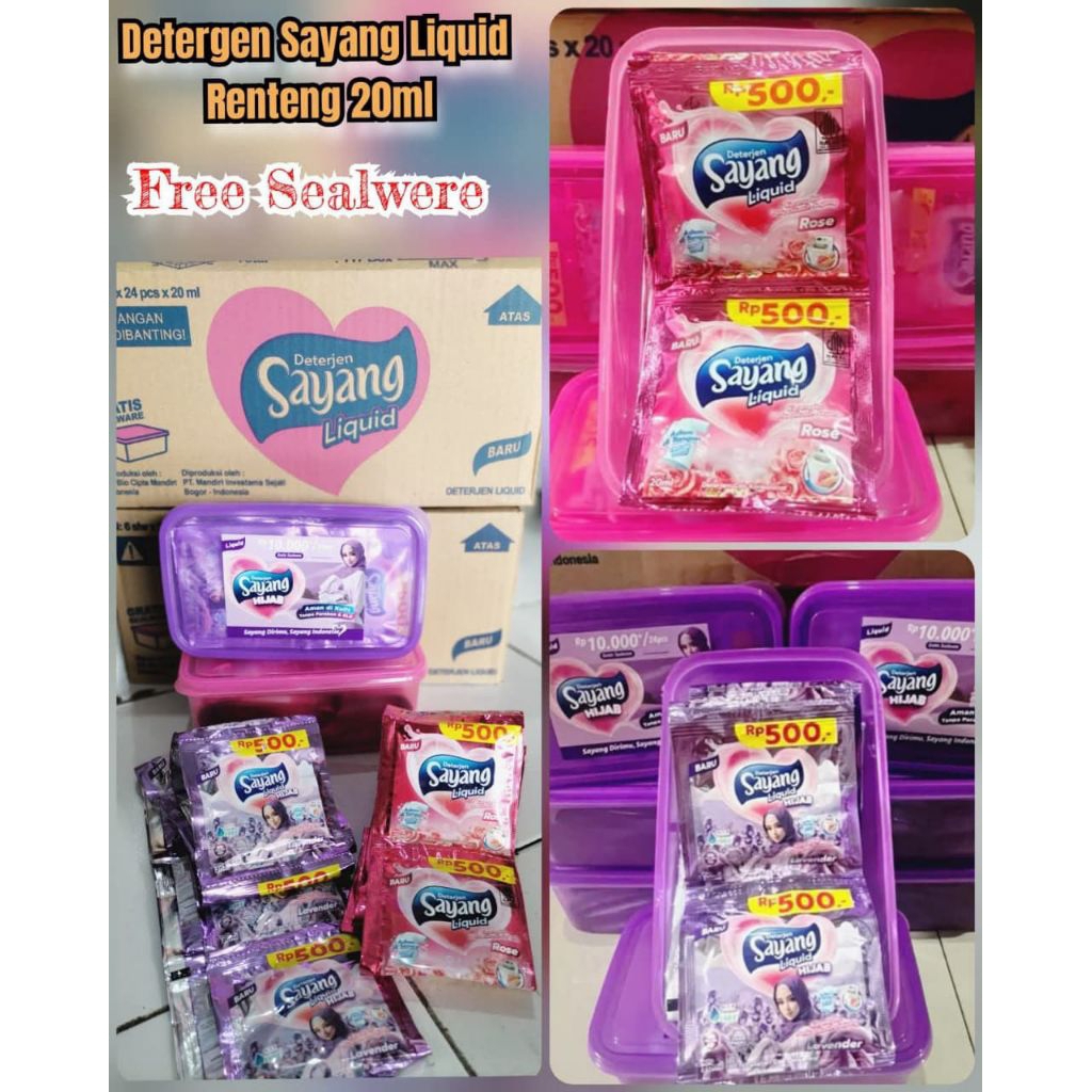 TERMURAH Detergen Sayang Cair 24pcs (2renceng) GRATIS BOX | grosir deterjen sayang Liquid