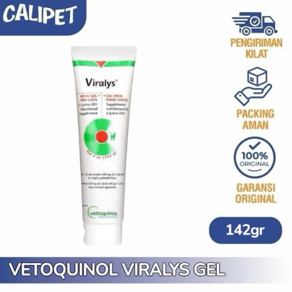 Vetoquinol Viralys L Lysine Gel Multivitamin untuk Kucing 142gr