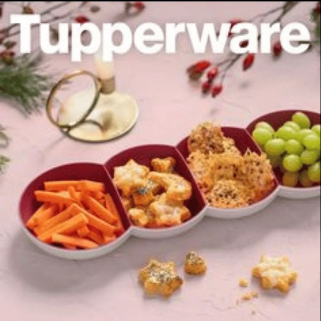 Tupperware Wadah Prasmanan Makan dan Rujak Allegra Serving Model Ulat Import PROMO MURAH Original