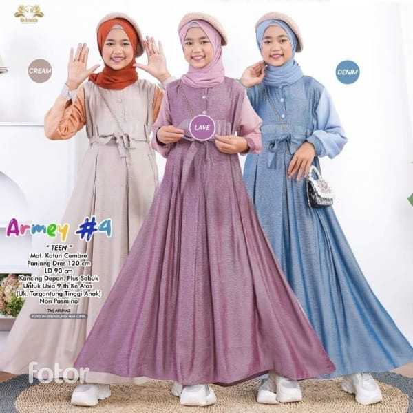 TERLARIS Gamis Anak Remaja Tanggung Outfit Remaja Kekinian | Baju Muslim anak Gamis termewah
