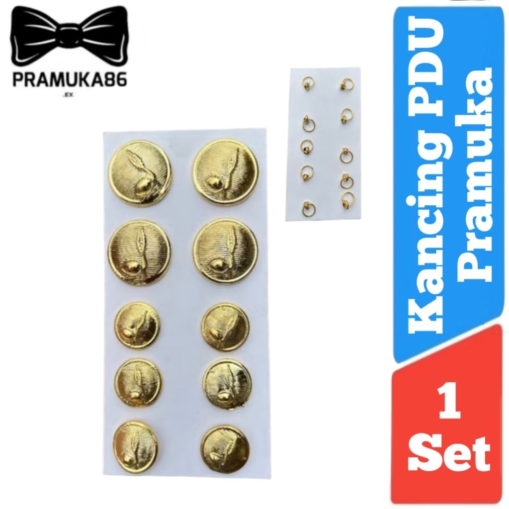Kancing PDU Seragam Pramuka Isi 10pcs / Kancing Baju Pramuka PDU
