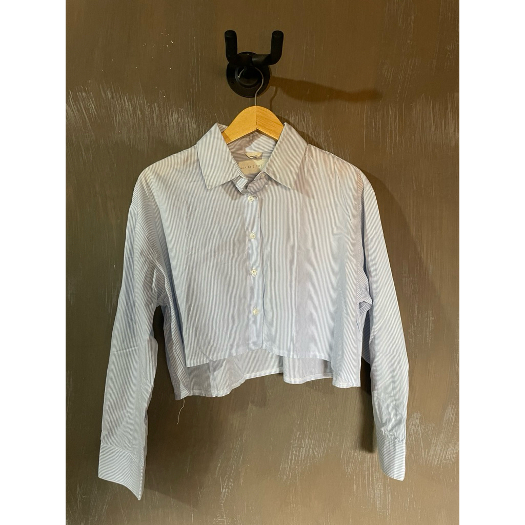 Kemeja Wanita Garis Biru